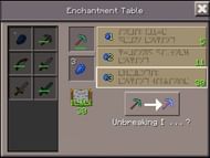 Unbreaking extends the life of tools and equipment (Image via Mojang)